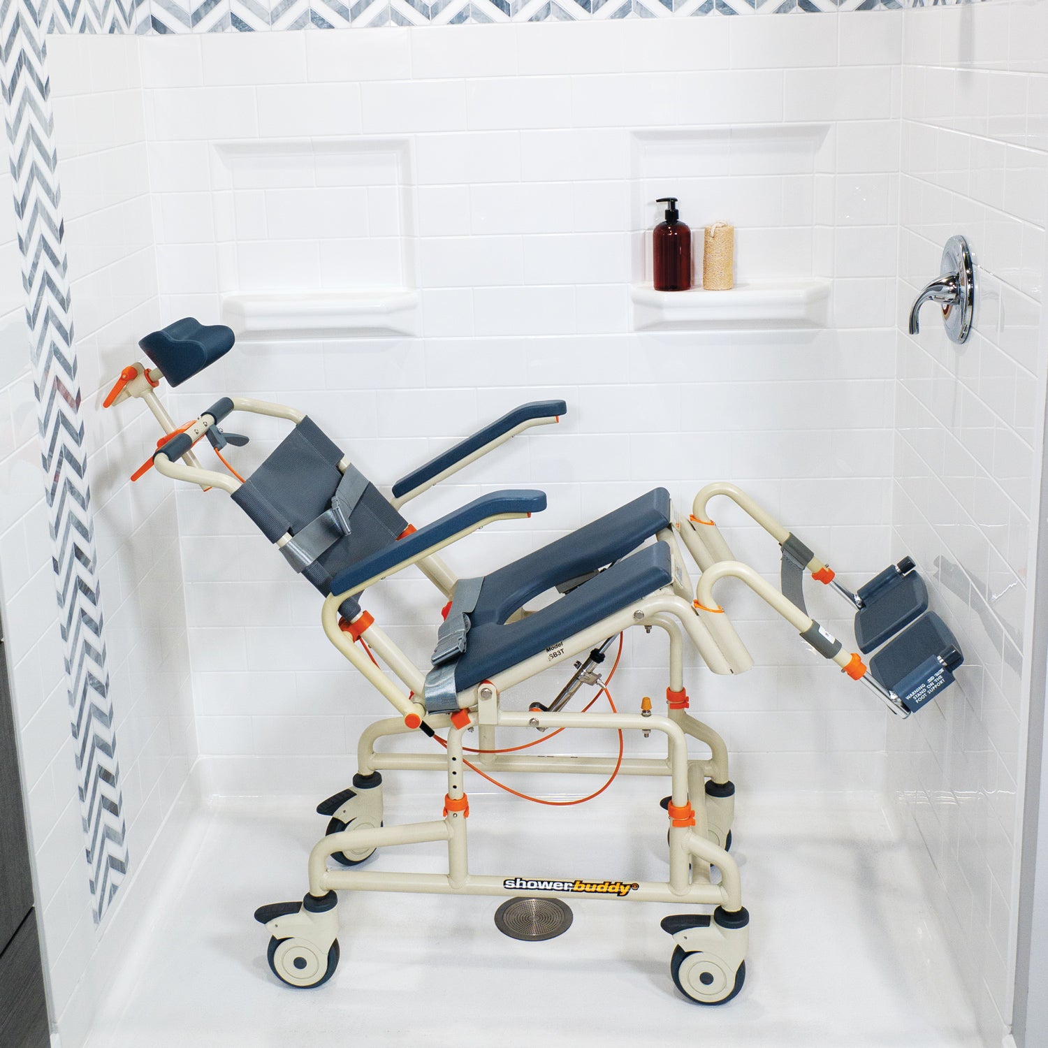 ShowerBuddy SB3T Roll-In Shower Chair with Tilt