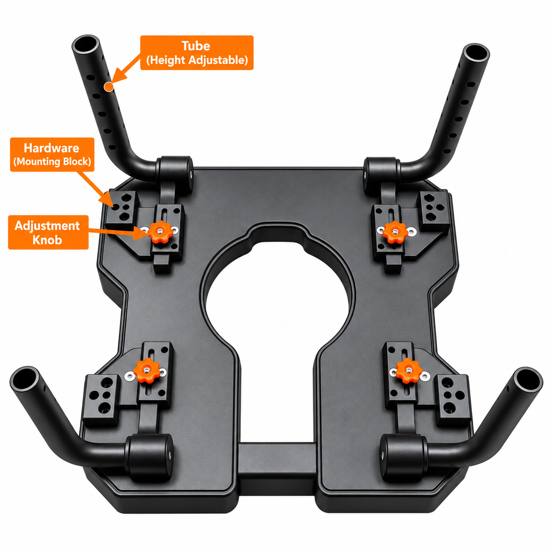 Metapal seat assembly hardware