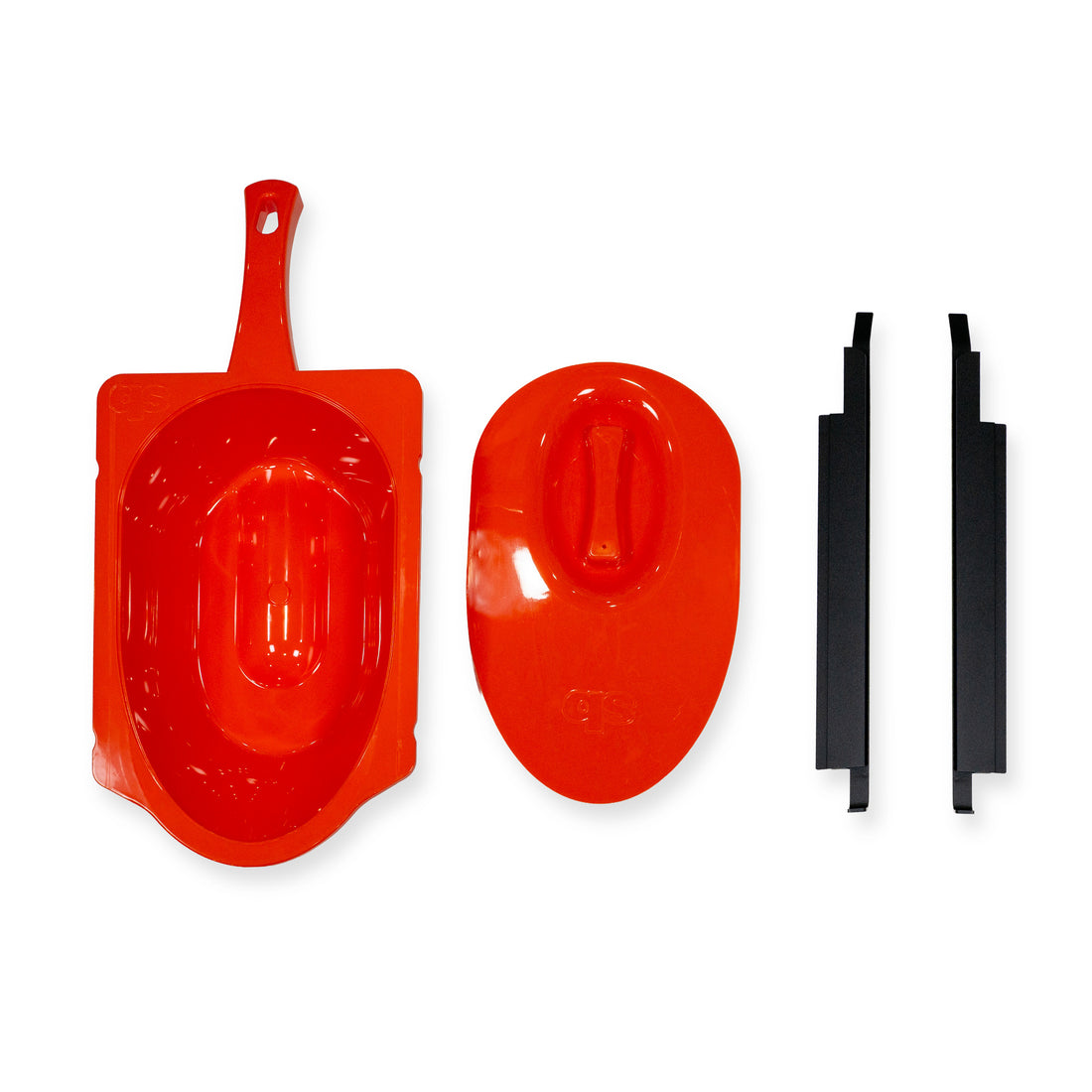 Metapal commode rails with bucket and lid