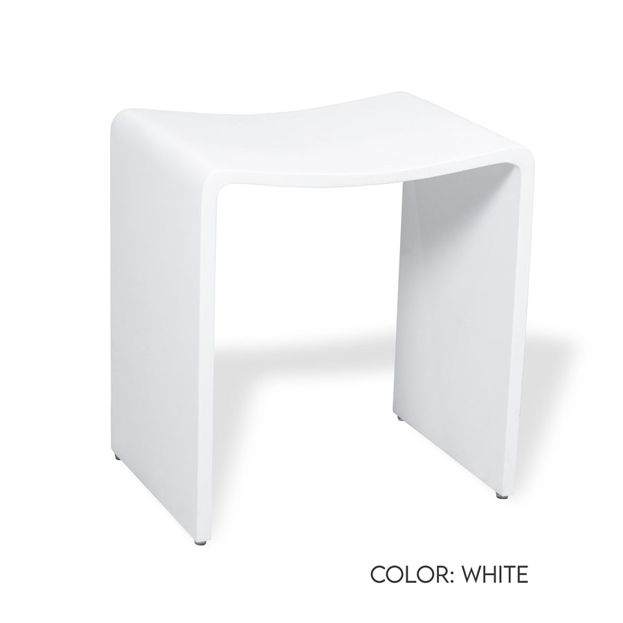 SolutionBased Refine M2 Shower Stool Design White Gloss - Open Box