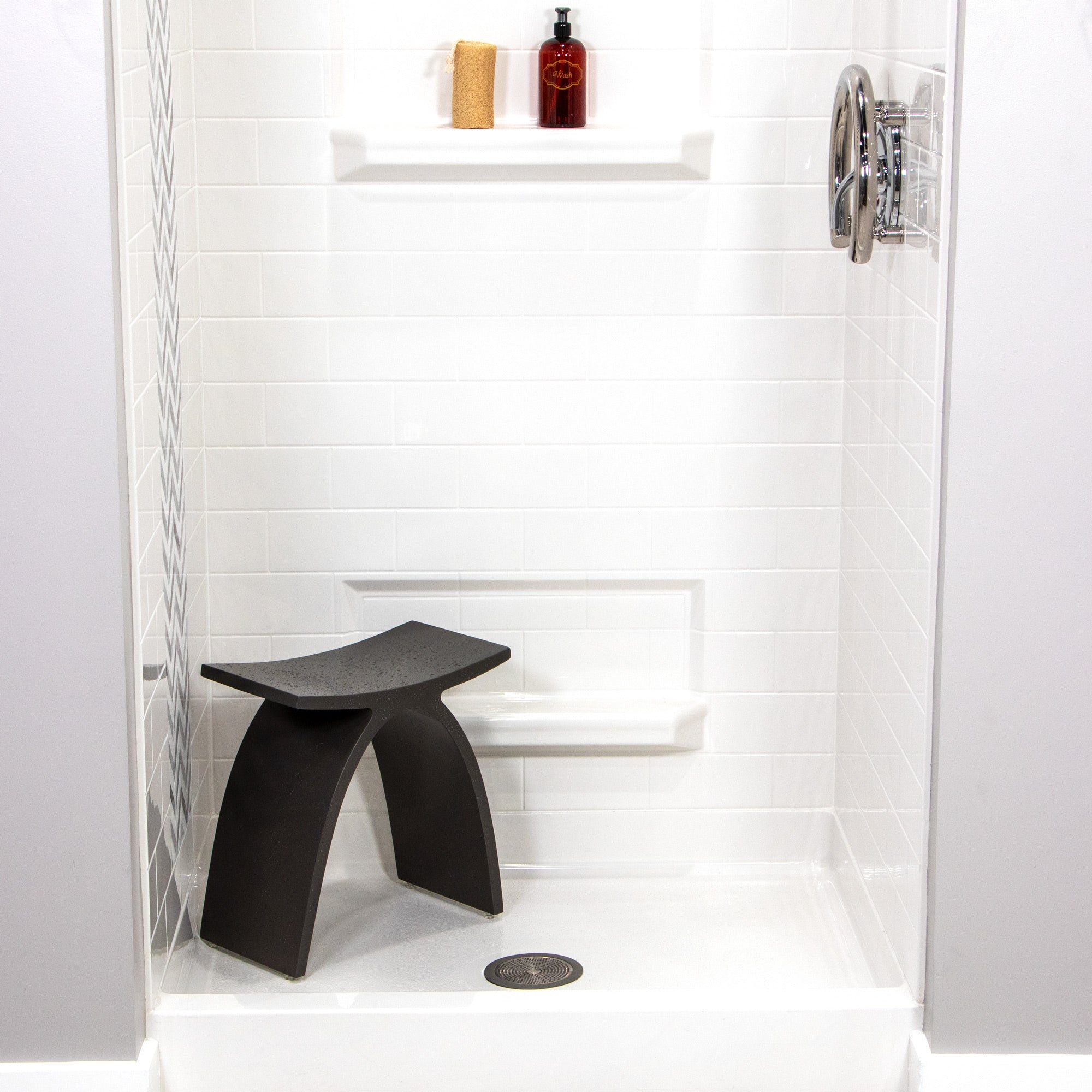 SolutionBased Refine M1 Designer Shower Stool