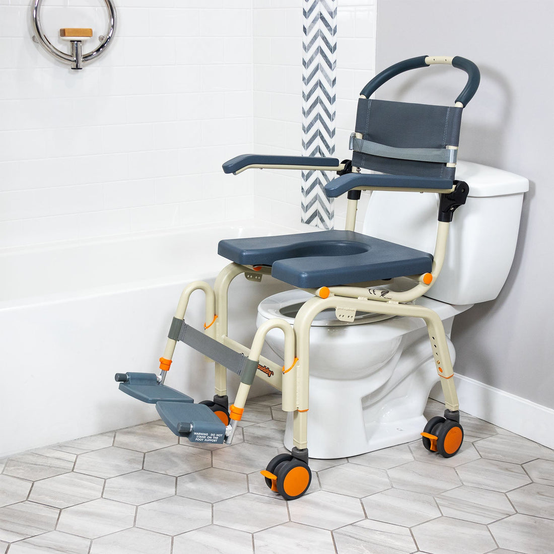 ShowerBuddy SB6C- Roll in Shower Chair (Open Box)-SolutionBased