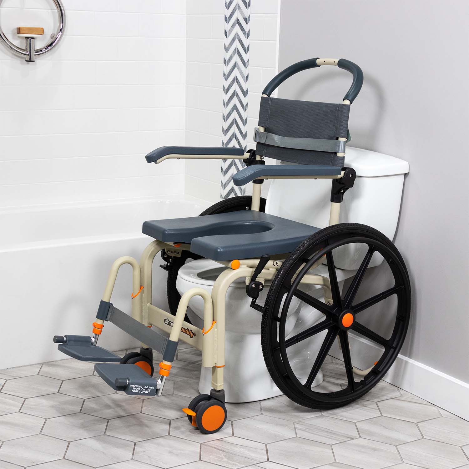 ShowerBuddy SB6W Roll-In Solo Chair-SolutionBased