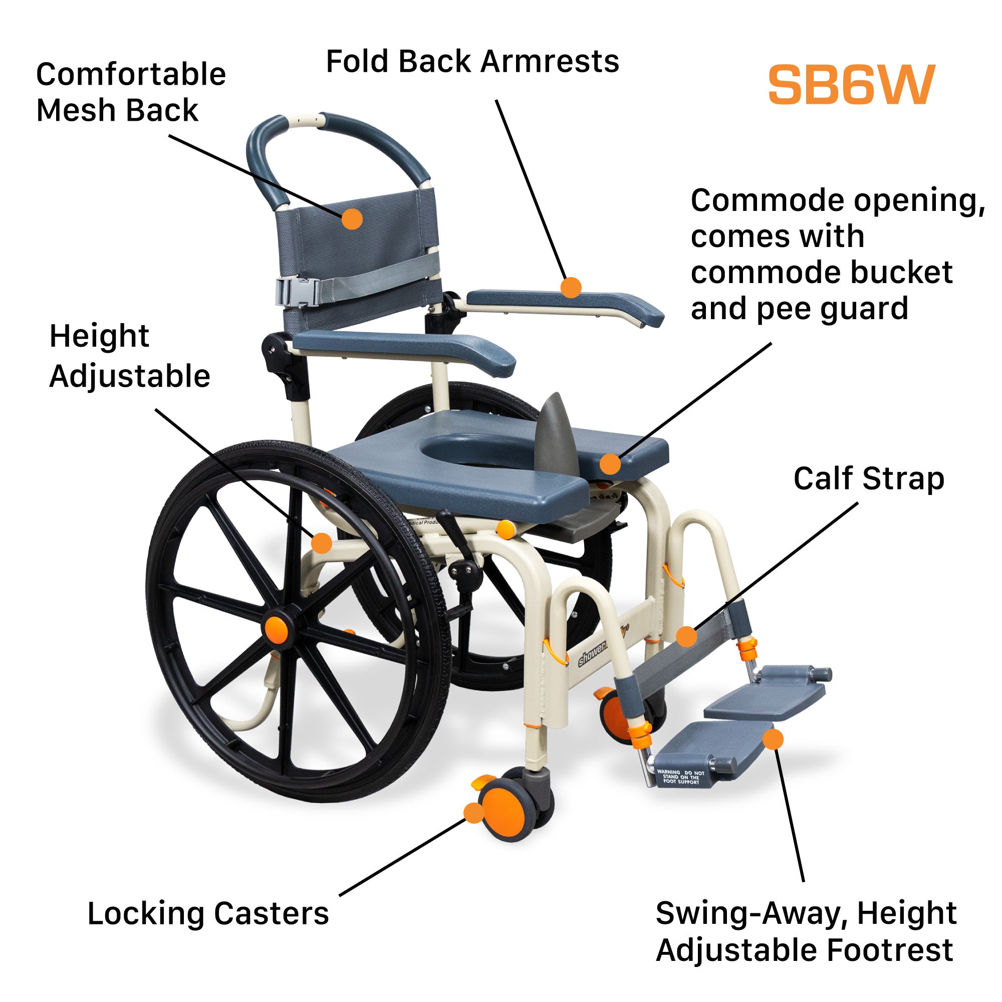 ShowerBuddy SB6W Roll-In Solo Chair