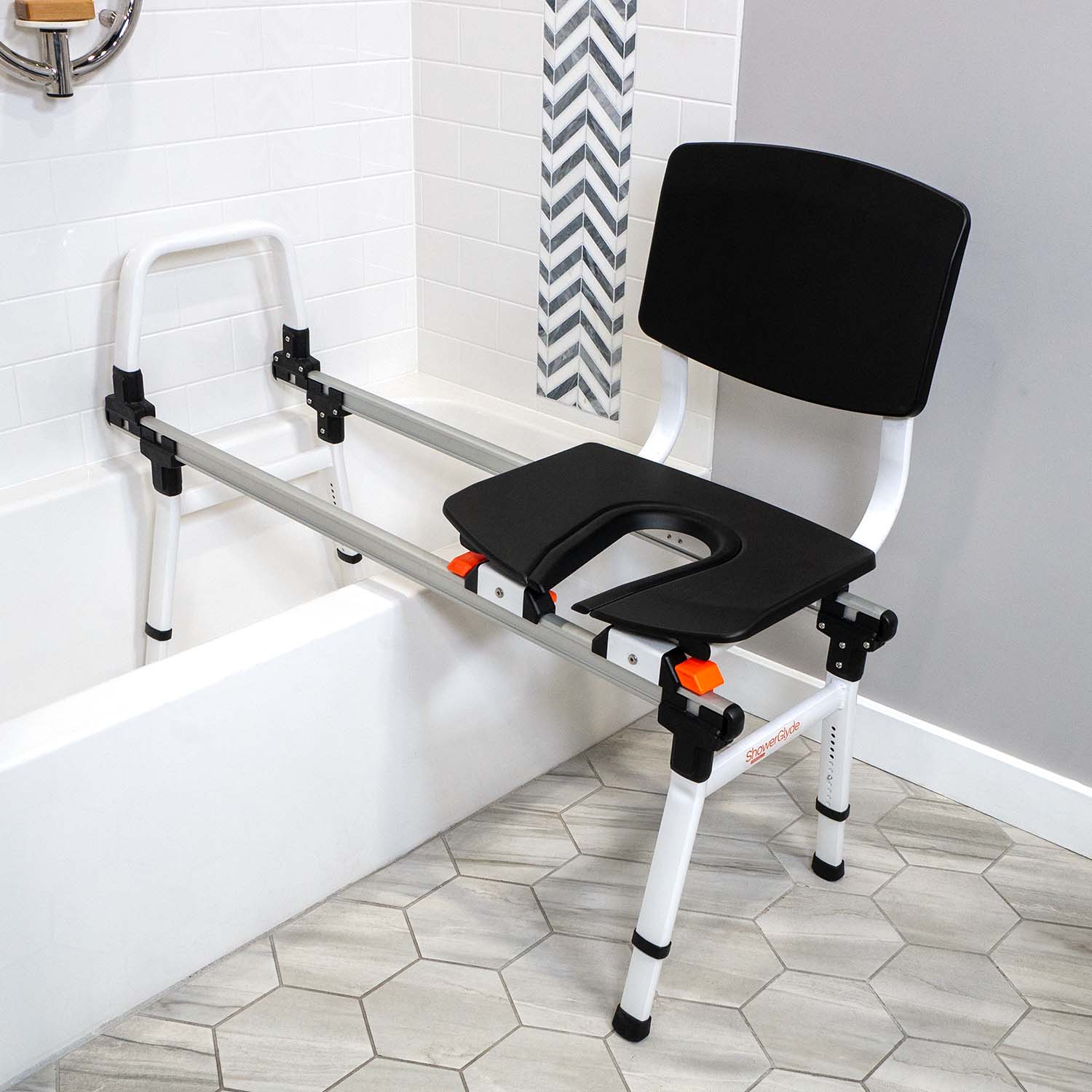 Shower slide bench sale